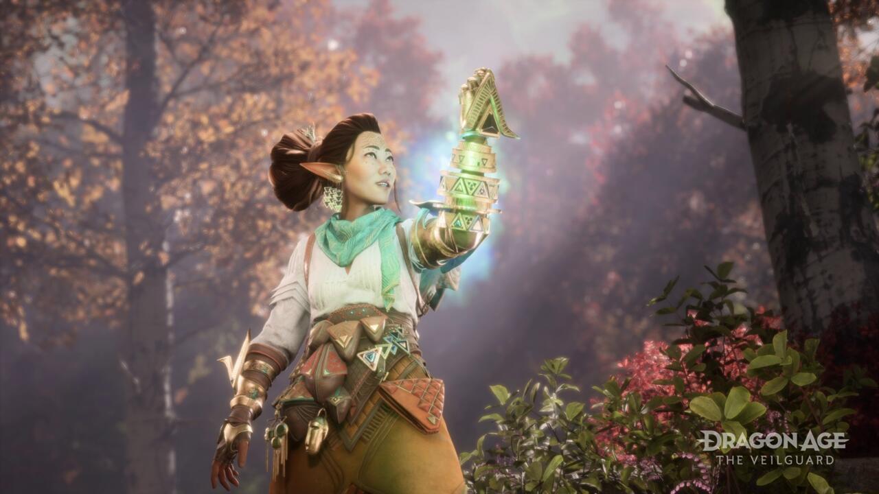 Players will recruit seven companions in Dragon Age: The Veilguard, including Bellara, shown here.